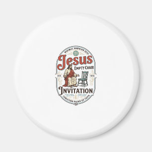 Jesusbijeenkomst lege stoel uitnodiging Jesus lege Magneet