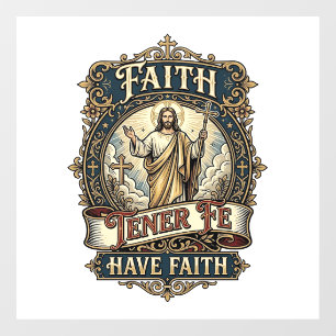 Jesusbilinguale multiculturele gezinnen shirt gelo raamsticker