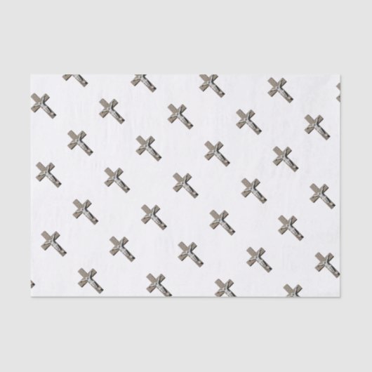 Jesuschrist op een kruisbeeld tissuepapier (Voorkant)