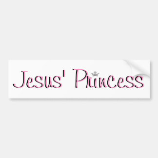 Jesus'Princess-roze Bumpersticker