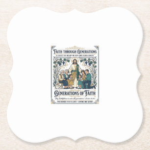 Jesuss Genealogie Stamboom T-shirt Op geloof gebas Kartonnen Onderzetters