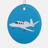 Jet Airplane Keramisch Ornament (Links)
