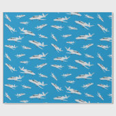 Jet Airplane Pattern Cadeaupapier (Vlak)