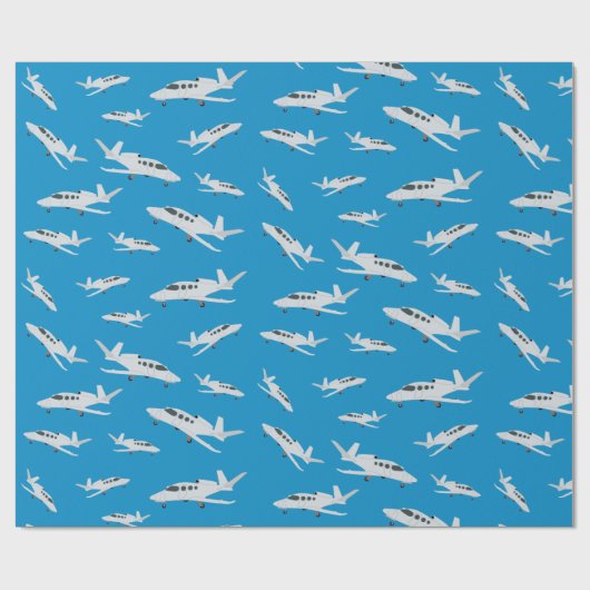 Jet Airplane Pattern Cadeaupapier (Vlak)