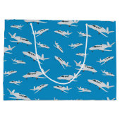 Jet Airplane Pattern Groot Cadeauzakje (Achterkant)