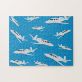 Jet Airplane Pattern Legpuzzel (Horizontaal)