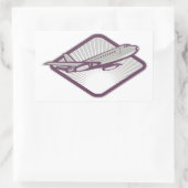 Jet Airplane Rechthoekige Sticker (Tas)