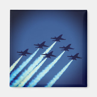 Jet Airplanes vliegen in Formation Blue Angels Magneet