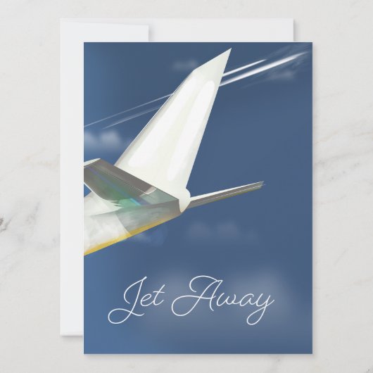 Jet Away reisposter. (Achterkant)