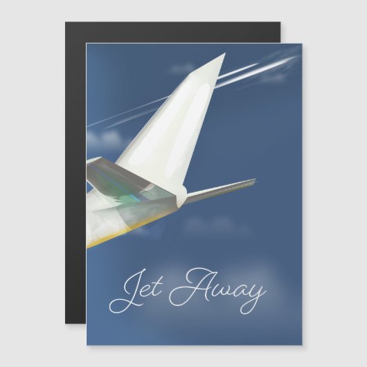 Jet Away reisposter. (Voorkant / Achterkant)