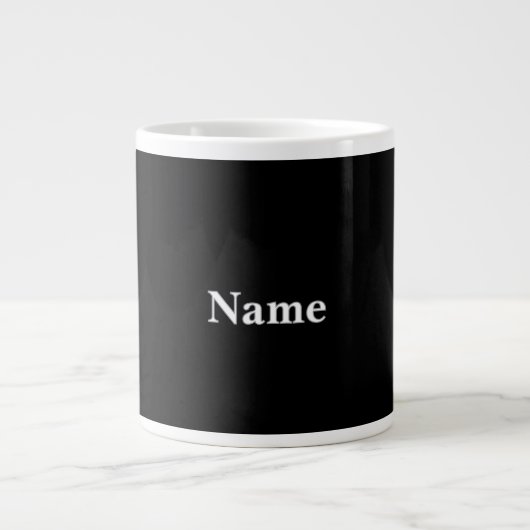 Jet Black personaliseren met naam Extra Grote Beker (Voorkant)