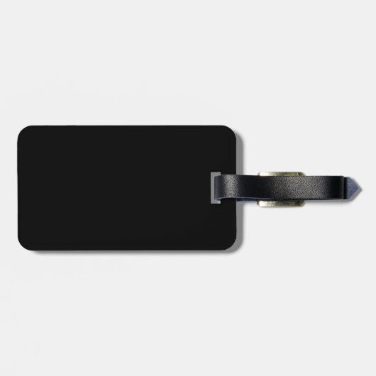 Jet Black QR CODE Aangepast Bagagelabel (Achterkant horizontaal)