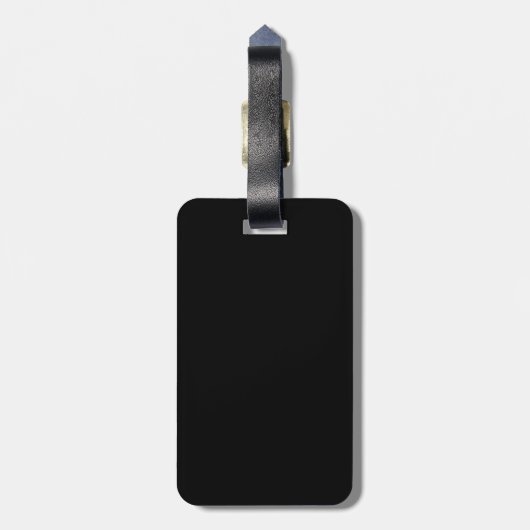Jet Black QR CODE Aangepast Bagagelabel (Achterkant verticaal)