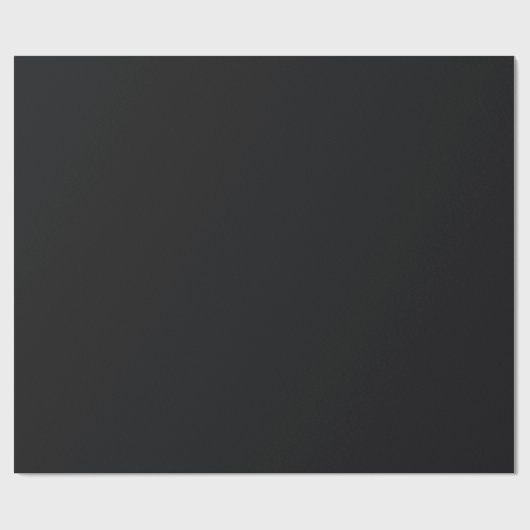 Jet Black Solid Color Cadeaupapier (Vlak)