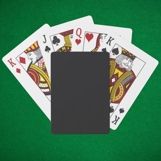 Jet Black Solid Color Pokerkaarten