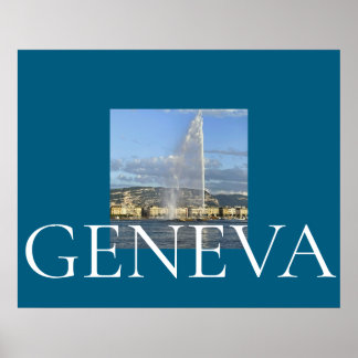 Jet d'Eau in Genève Poster