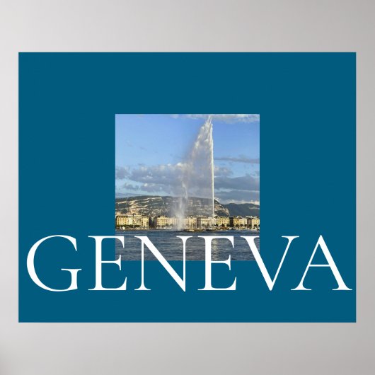 Jet d'Eau in Genève Poster (Voorkant)