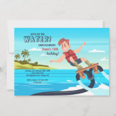 Jet d'eau Invitation de fête d'anniversaire (Devant)