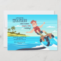 Jet d'eau Invitation de fête d'anniversaire