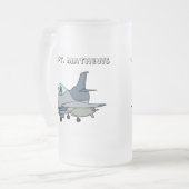 Jet en piloot matglas bierpul (Voorkant links)