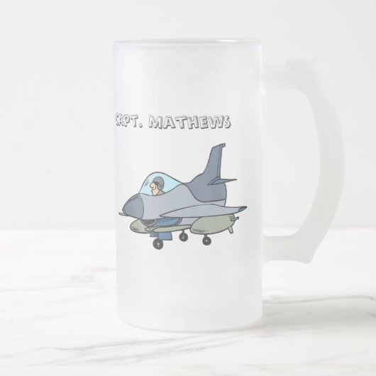 Jet en piloot matglas bierpul (Rechts)