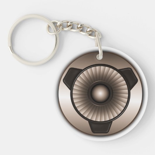 Jet Engine Custom Ronde Eenzijdige Acryl Sleutelha Sleutelhanger (Voorkant)