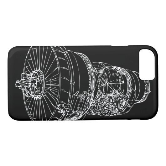 Jet Engine iPhone 7 hoesje (Achterkant (Horizontaal))