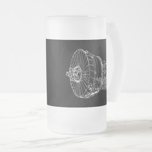 Jet-engine Matglas Bierpul (Voorkant rechts)