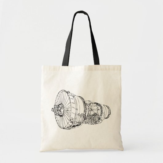 Jet-engine Tote Bag (Voorkant)