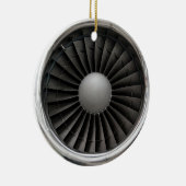 Jet Engine Turbine Fan Keramisch Ornament (Rechts)