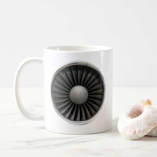 Jet Engine Turbine Fan Koffiemok (Met donut)