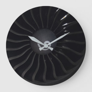 Jet Engine Wall Clock Grote Klok
