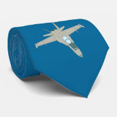 Jet Fighter F18 Hornet Design Stropdas (Opgerold)
