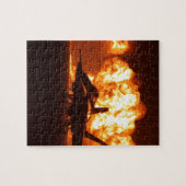 Jet Fighter Flames Legpuzzel (Horizontaal)