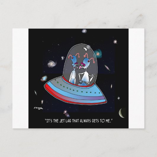 Jet Lag Cartoon 9492 Briefkaart (Voorkant)