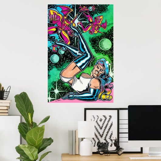 Jet Latex vs. het Alien Vampires Poster (Thuiskantoor)