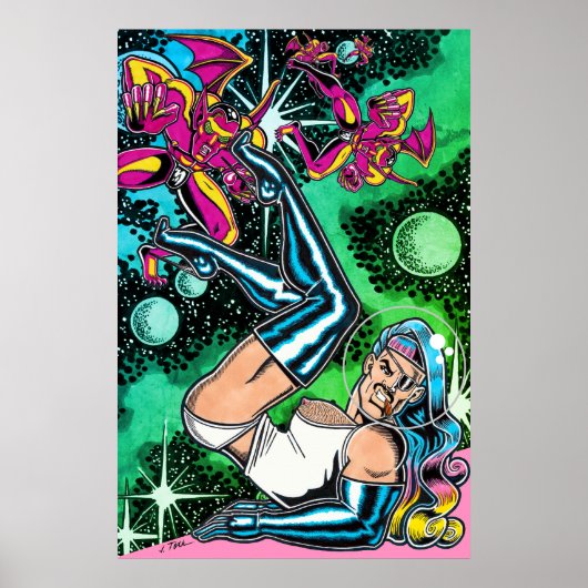 Jet Latex vs. het Alien Vampires Poster (Voorkant)