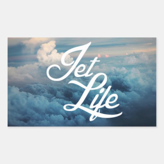 Jet Life Rechthoekige Sticker (Voorkant)