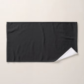 Jet noir couleur solide (Serviette à main)