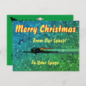Jet Pack Kerstmis Briefkaart (Voorkant / Achterkant)