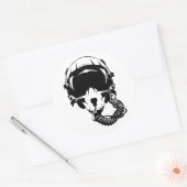 Jet pilot helm ronde sticker (Envelop)