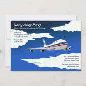 Jet Plane Abandon Invitation De Fête (Devant)