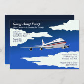 Jet Plane Abandon Invitation De Fête (Devant / Derrière)