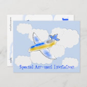 Jet Plane Air Mail verjaardagsfeestje (leeftijd wi Kaart (Voorkant / Achterkant)