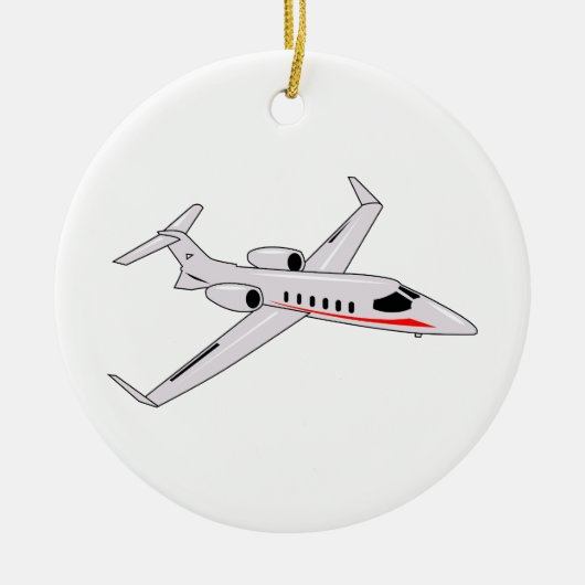 Jet Plane Keramisch Ornament (Voorkant)
