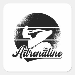 Jet Ski Adrenaline Water Sports Jetski Skiing Vierkante Sticker