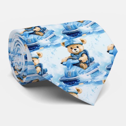 Jet Ski Blauwe Teddyshirt Das (Opgerold)