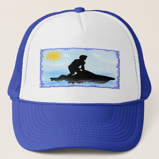 Jet Ski Dreams Trucker Pet (Voorkant)