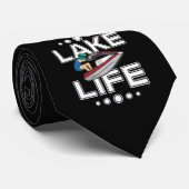 Jet Ski Gift Lake Life Beach Holiday Funny Jetski Stropdas (Opgerold)