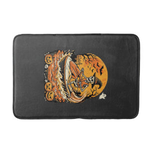 Jet Ski Halloween skelet heks pompoen ontwerp_1 Badmat